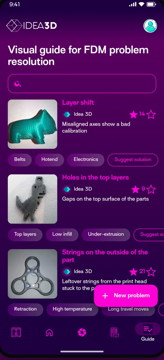 Visual troubleshooting guide with voted solutions